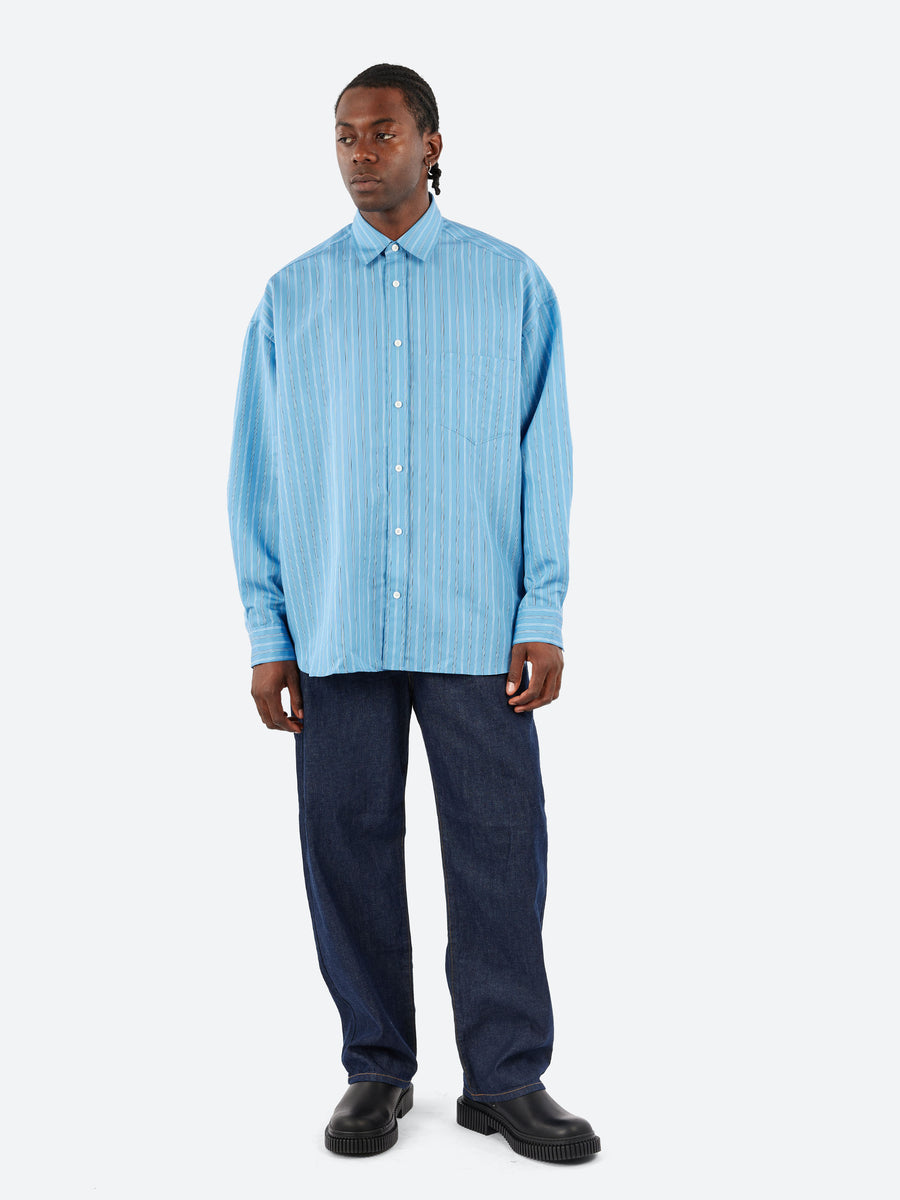 トップス Acne Studio BLUE ROSE Flower T Acne Studios - Relaxed Fit Logo T-shirt in Deep Blue – Stoy