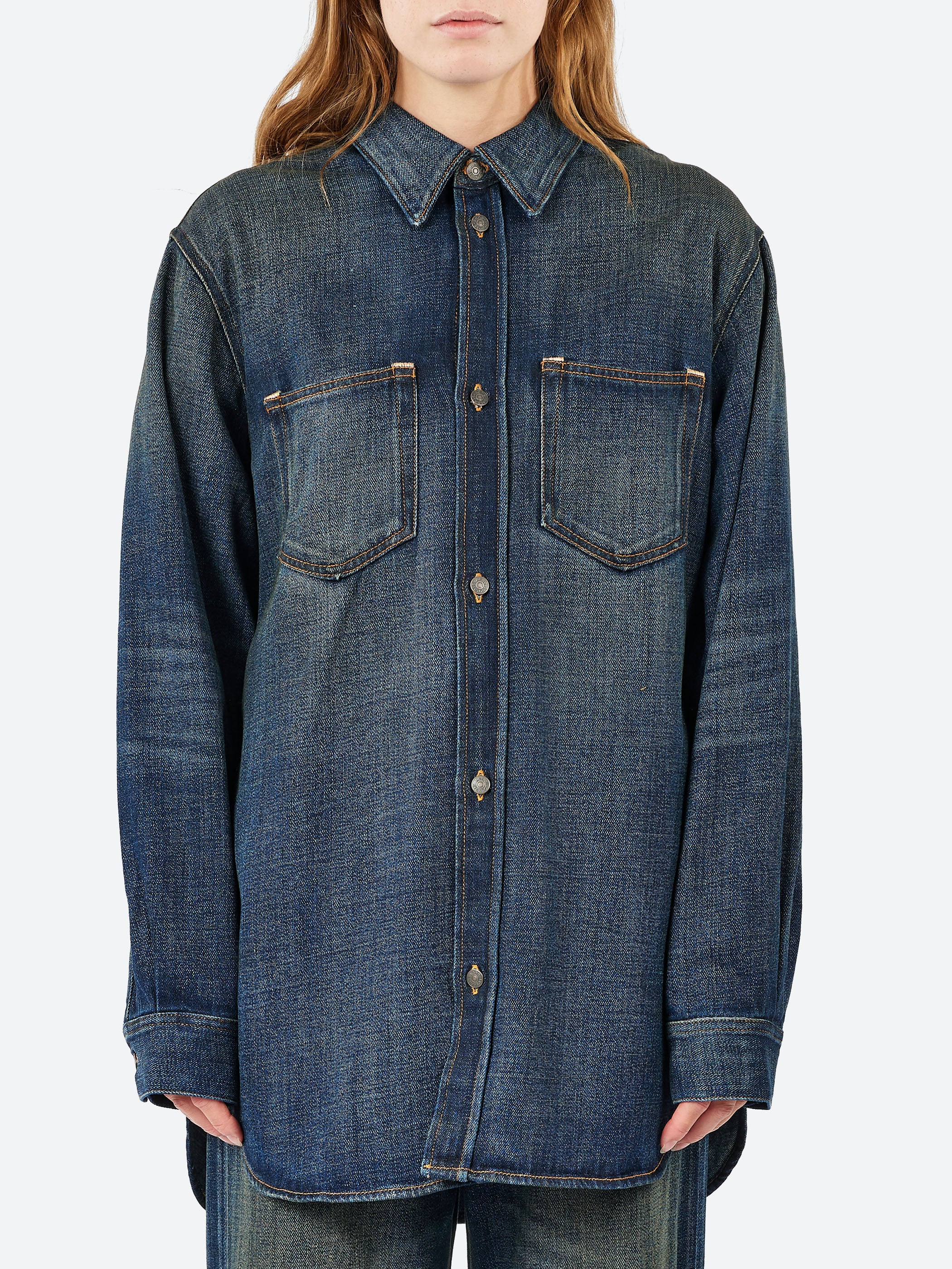 Denim Button-Up Shirt