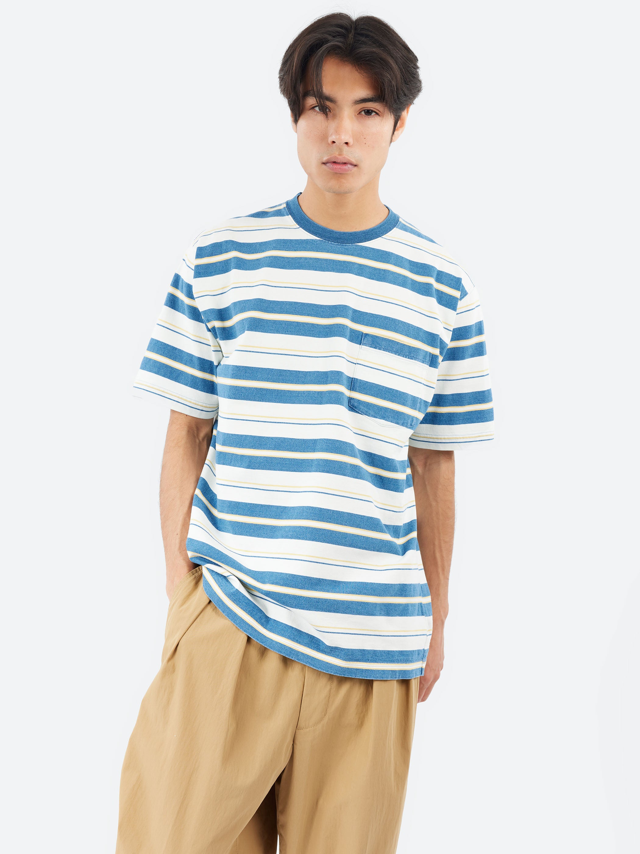 Stripe Indigo Pocket Tee