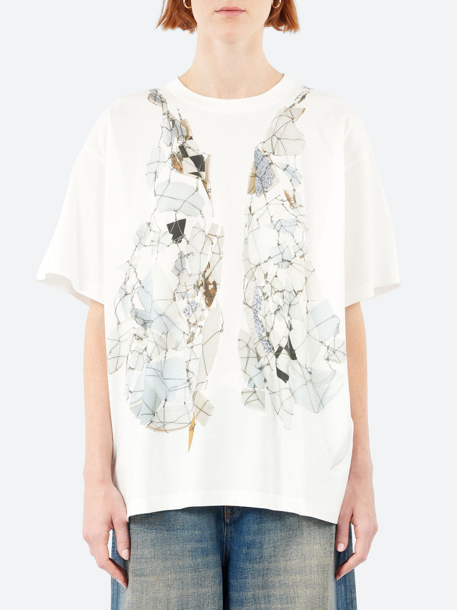 MM6 Maison Margiela - Cotton T-Shirt in Off White – gravitypope