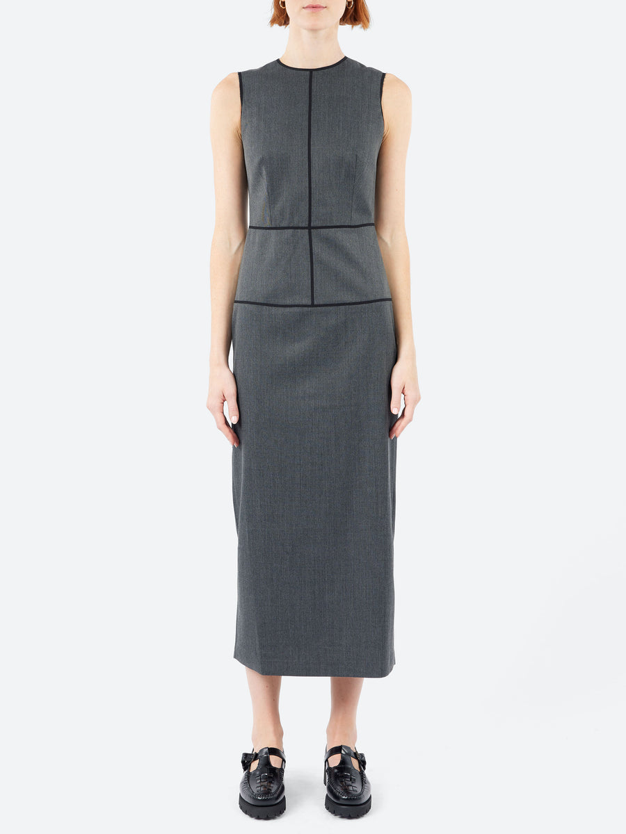 MM6 Maison Margiela - Midi Dress in Dark Grey Melange