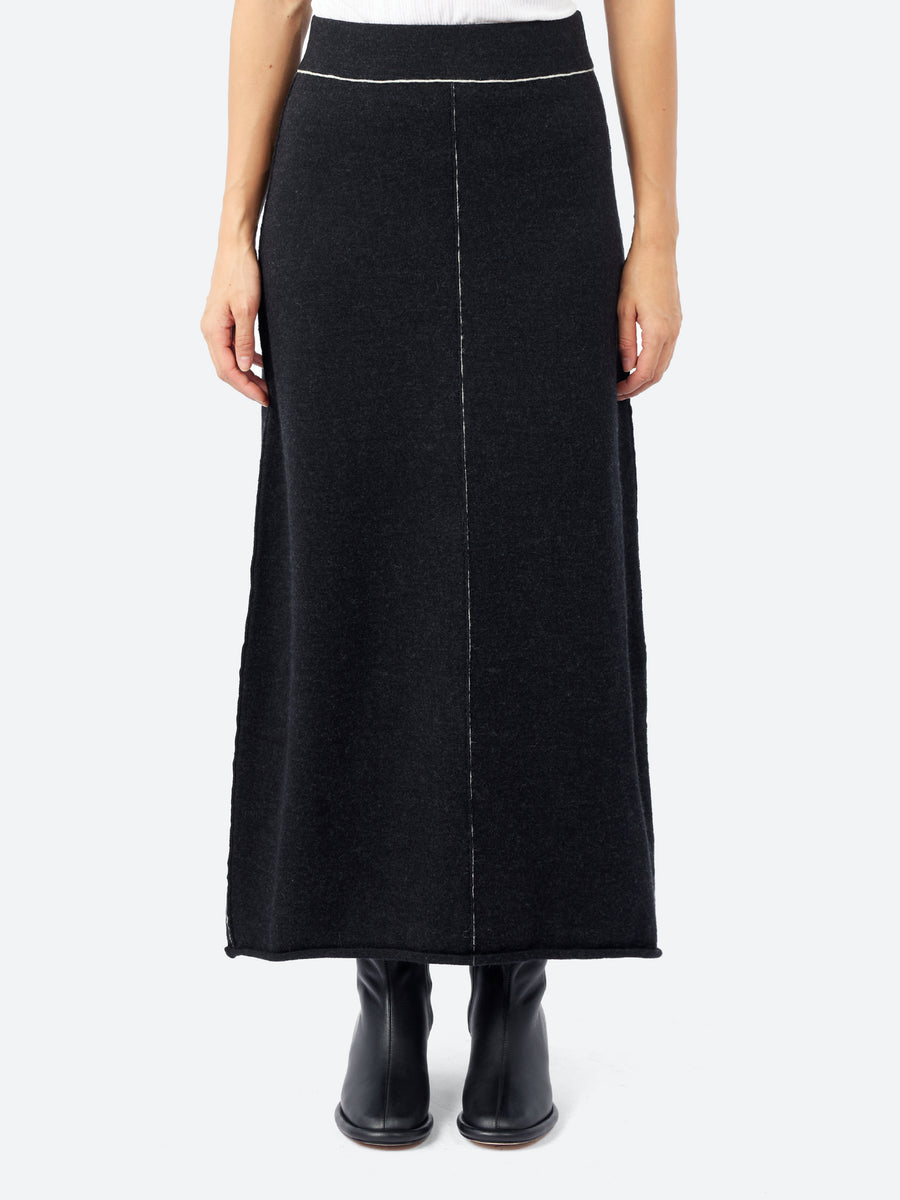 Lauren Manoogian Stitch Skirt in Black Melange gravitypope