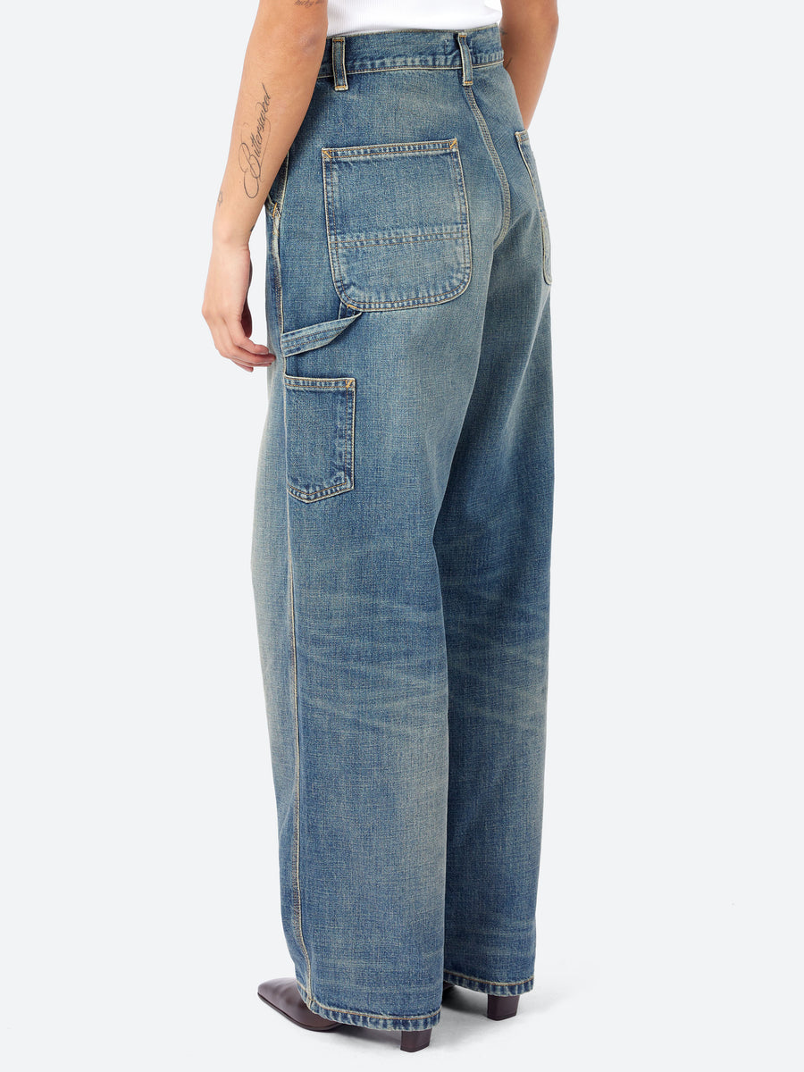 Carhartt WIP - W Brandon Single Knee Pant in Blue Worn Used