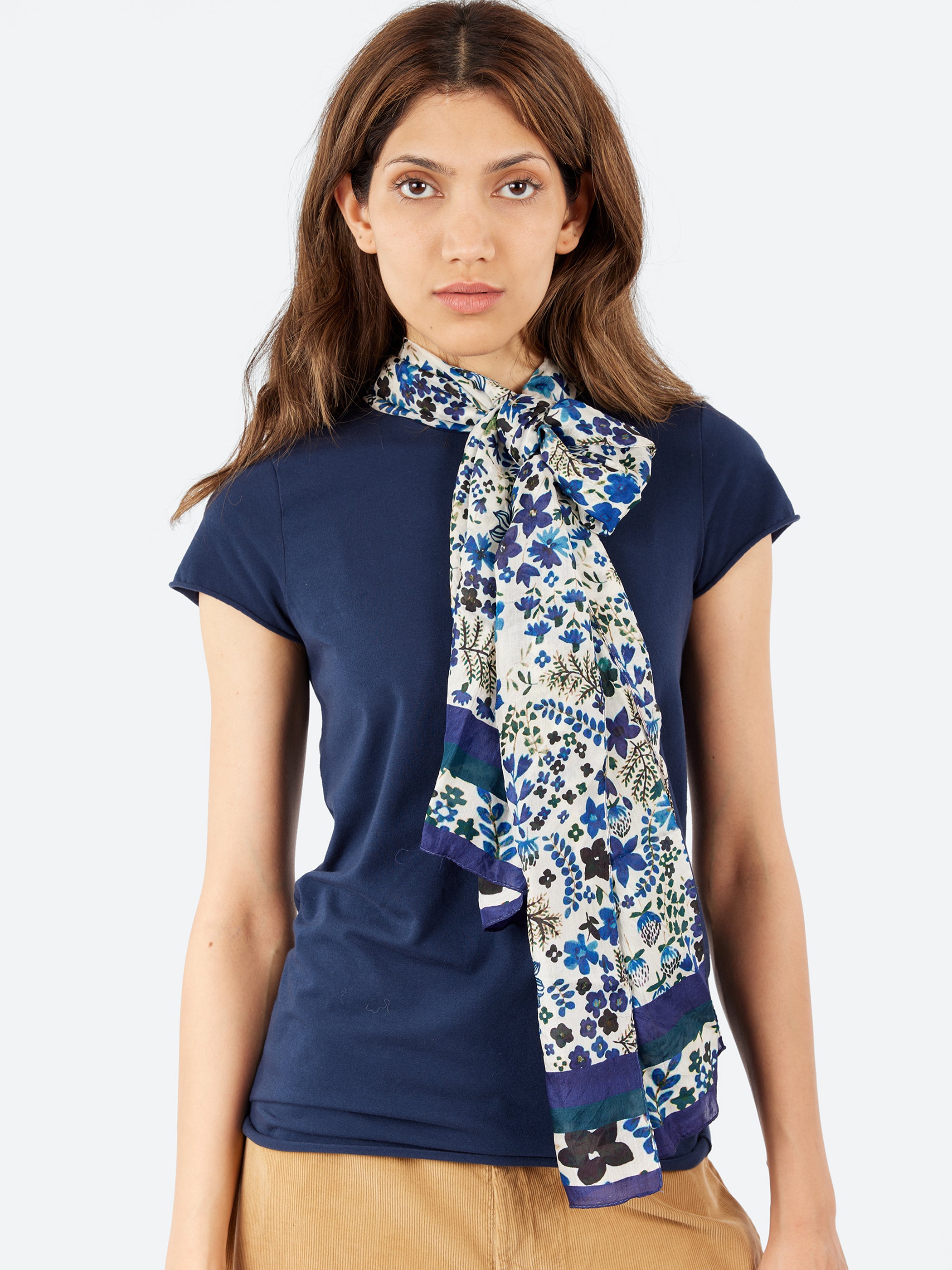 Small Floral Print Scarf