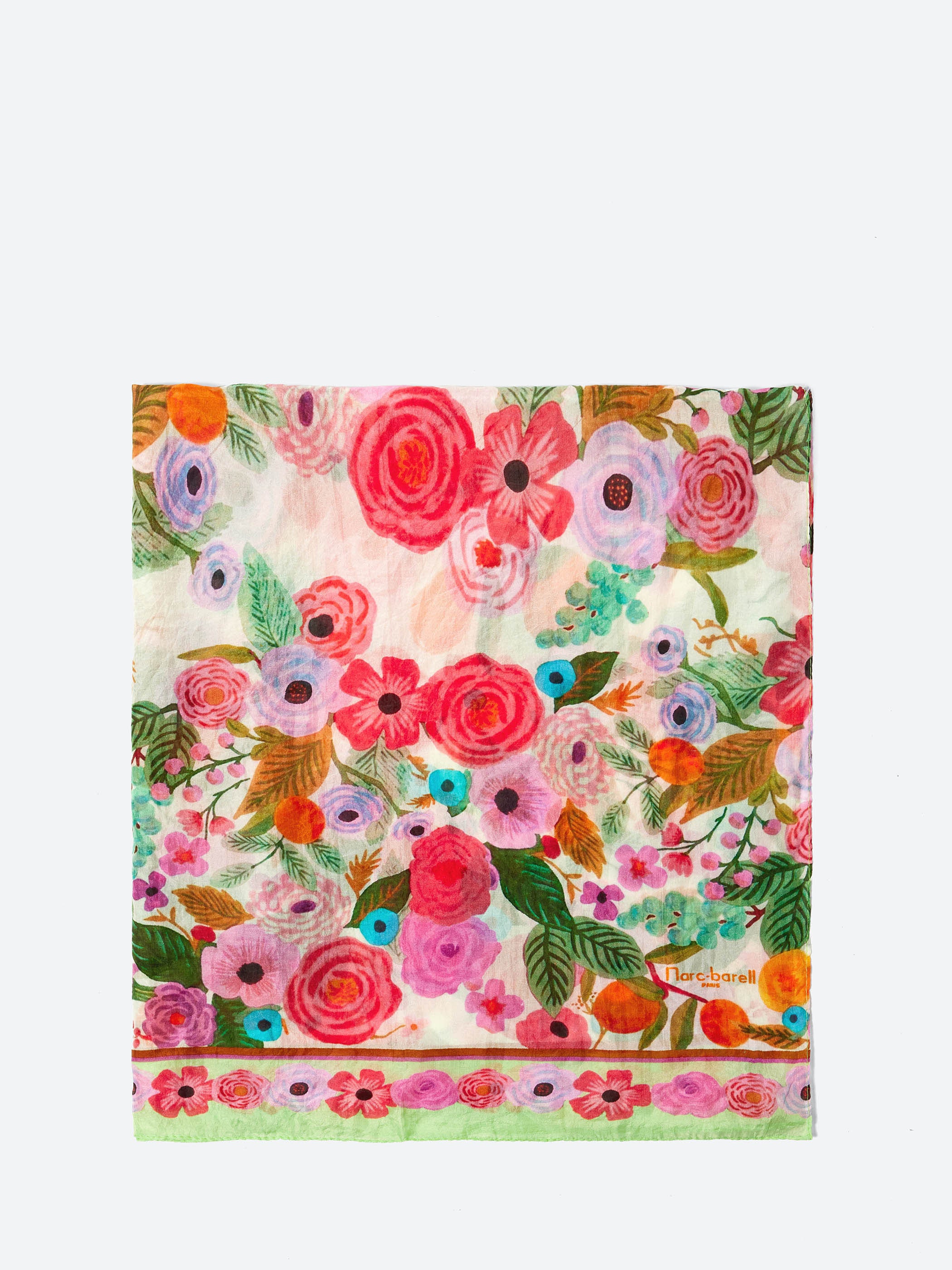 Oranges Floral Print Scarf