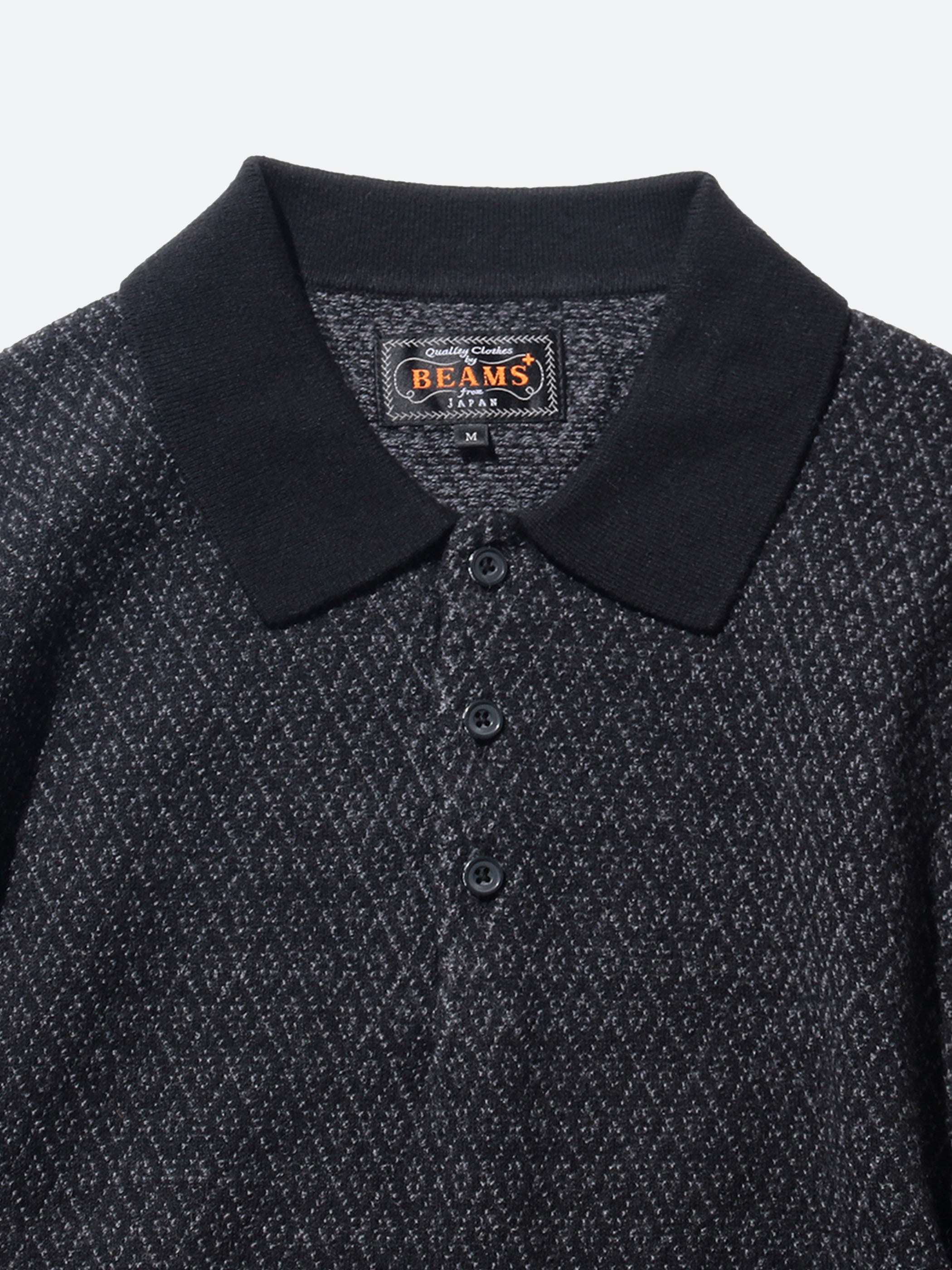 Diamond Pattern Knit Polo
