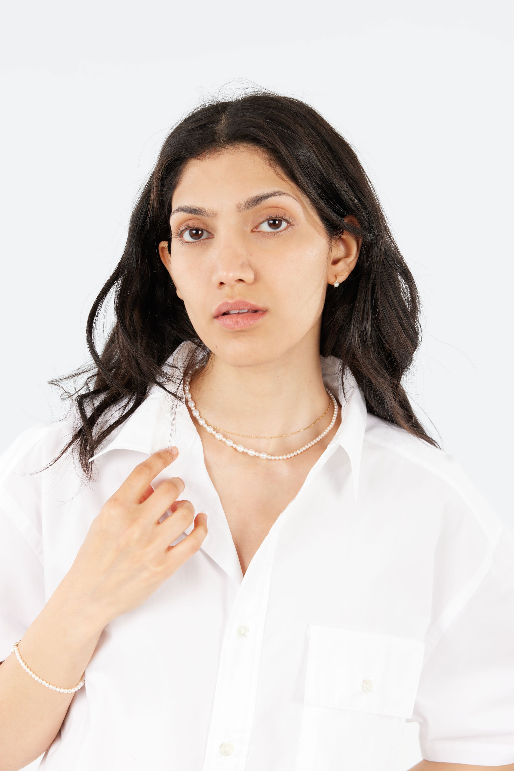 Mixed Pearl Strand Necklace