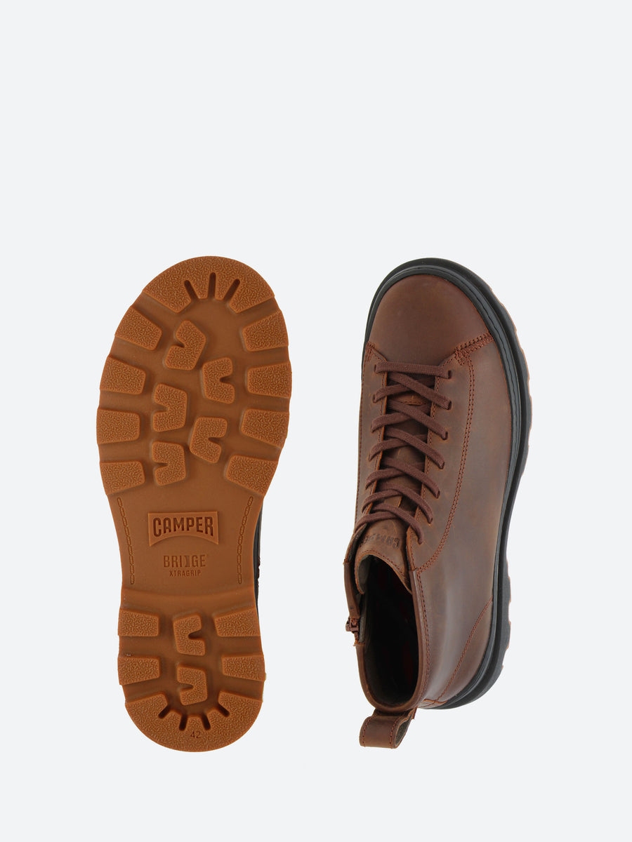 CAMPER BRUTUS 【25cm】 ゴアテックス サイドジップ 本革 茶色 Camper - Brutus+ Ankle Boots in Medium Brown – gravitypope