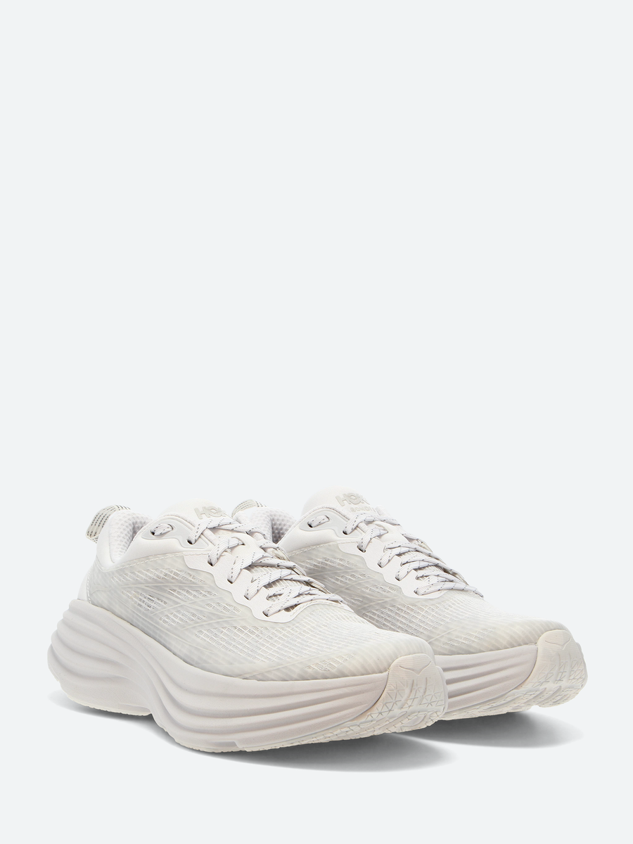 HOKA - Bondi 8 TS Caged in White and Grey – gravitypope