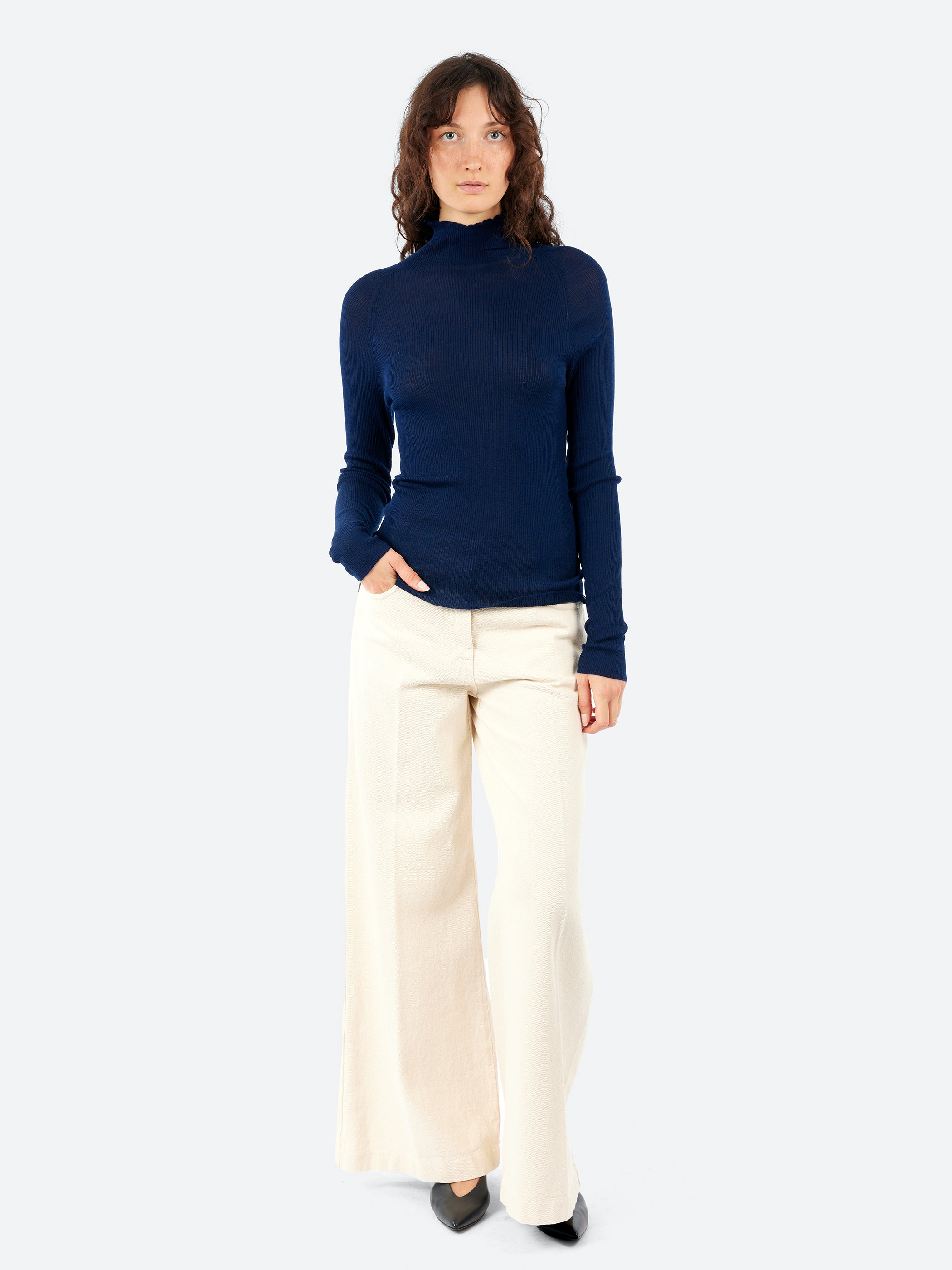 Ribbed Merino Wool Jumper