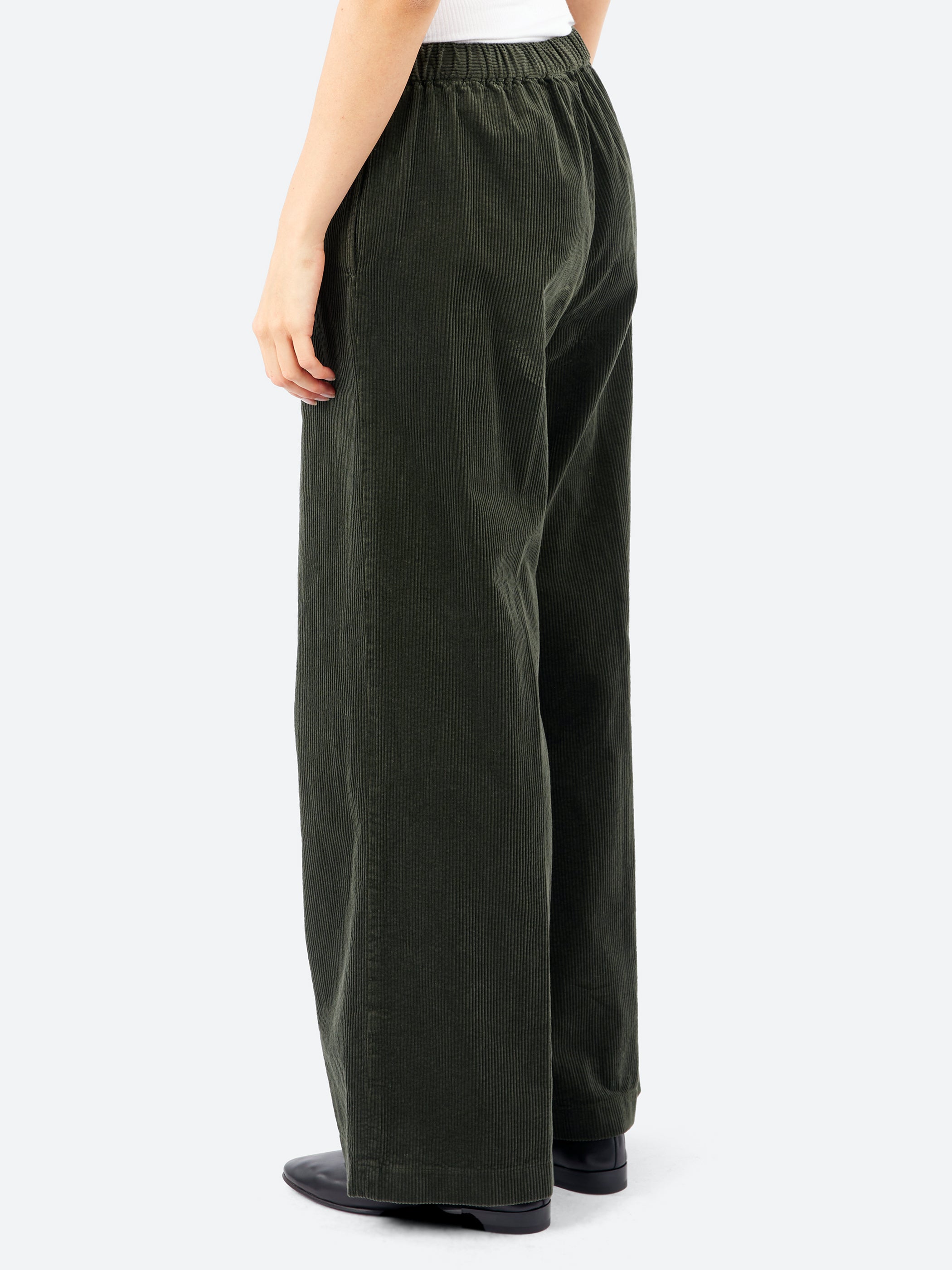 Ribbed Velvet Wide Trousers