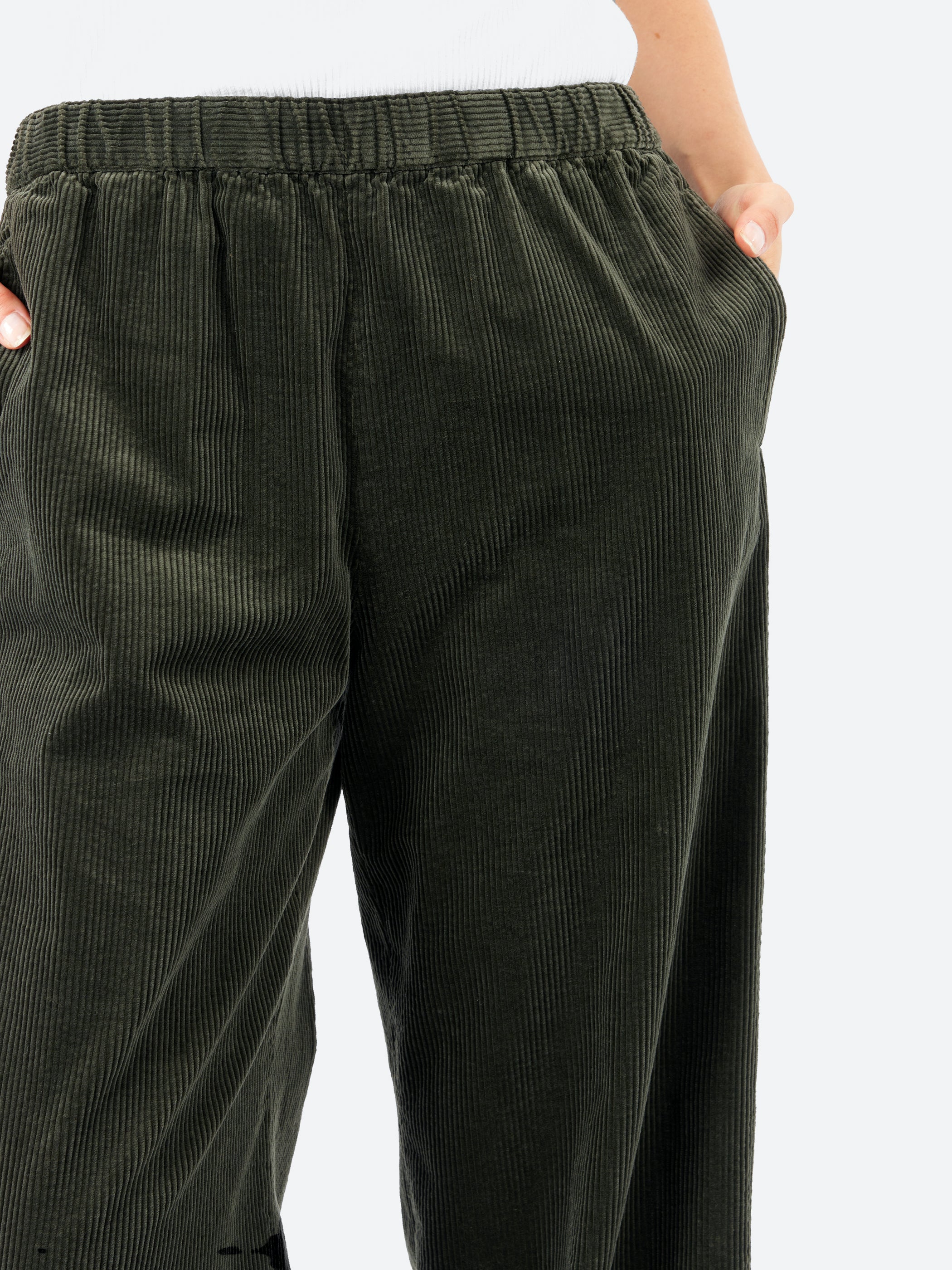 Ribbed Velvet Wide Trousers