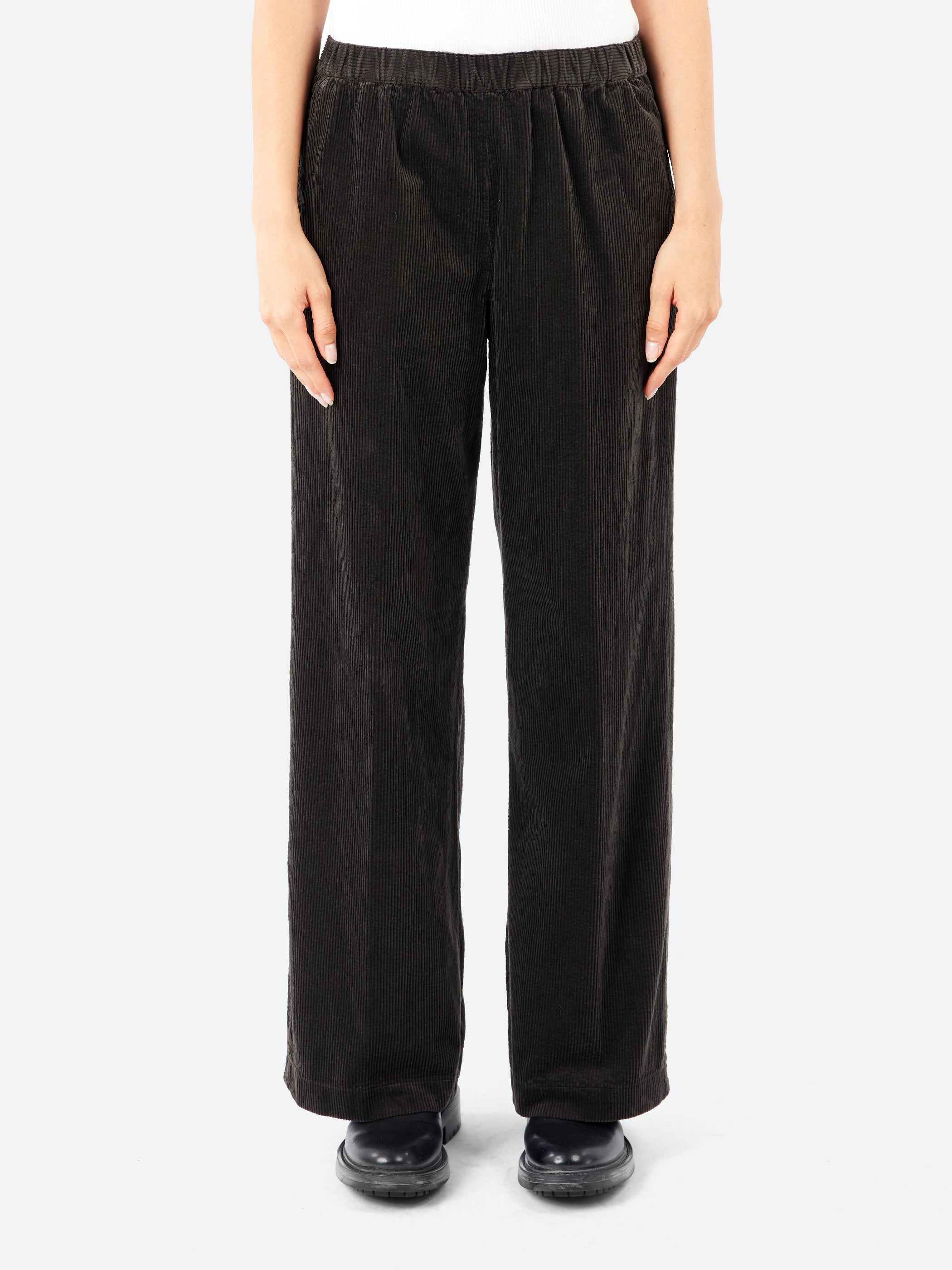 Ribbed Velvet Wide Trousers