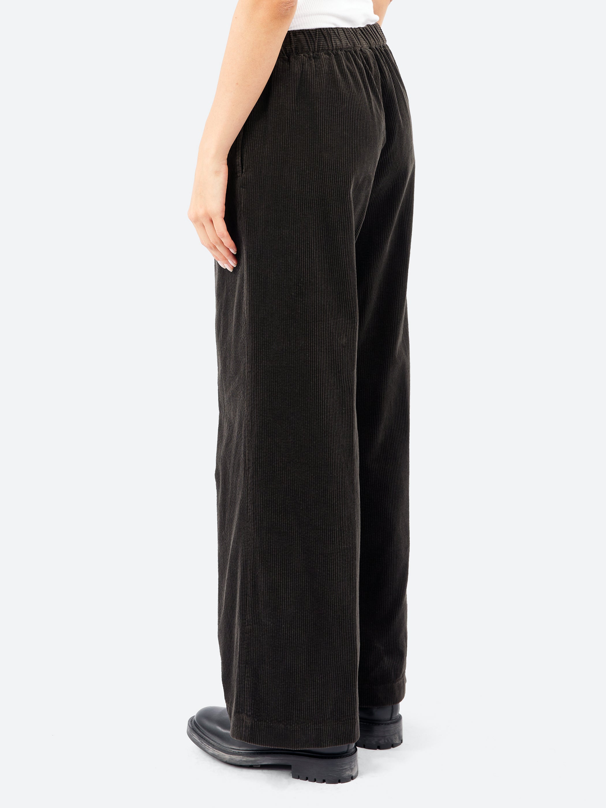 Ribbed Velvet Wide Trousers