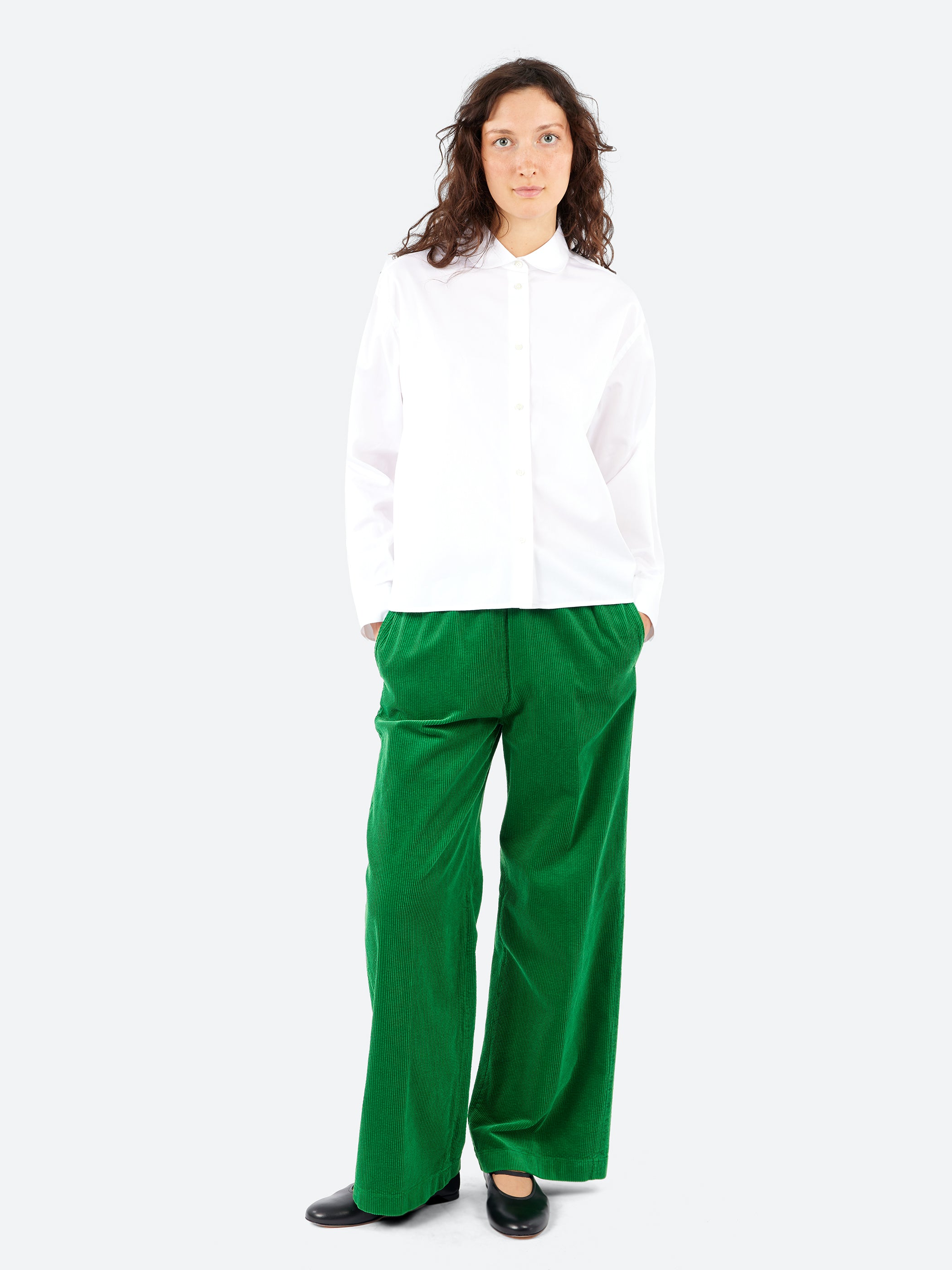 Ribbed Velvet Wide Trousers