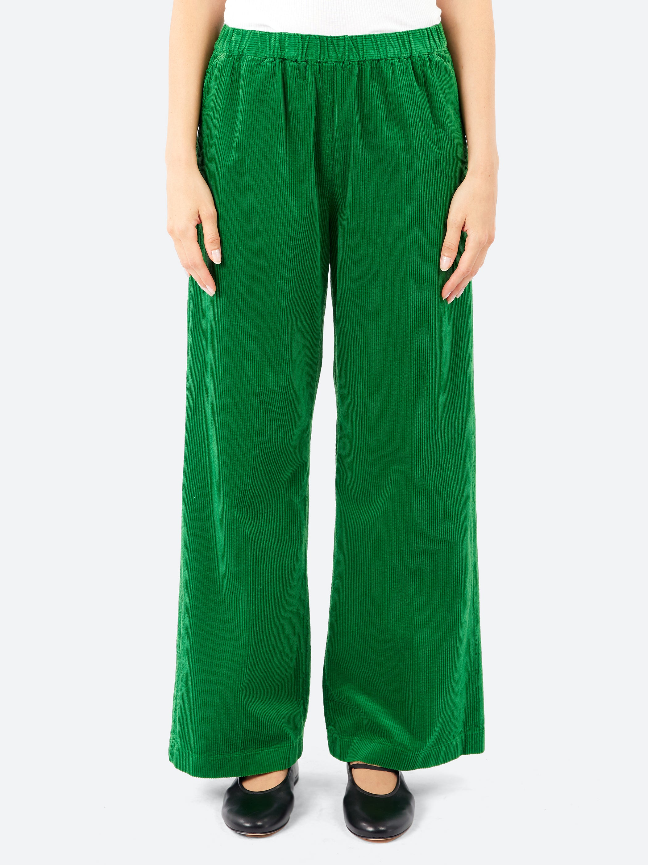 Ribbed Velvet Wide Trousers