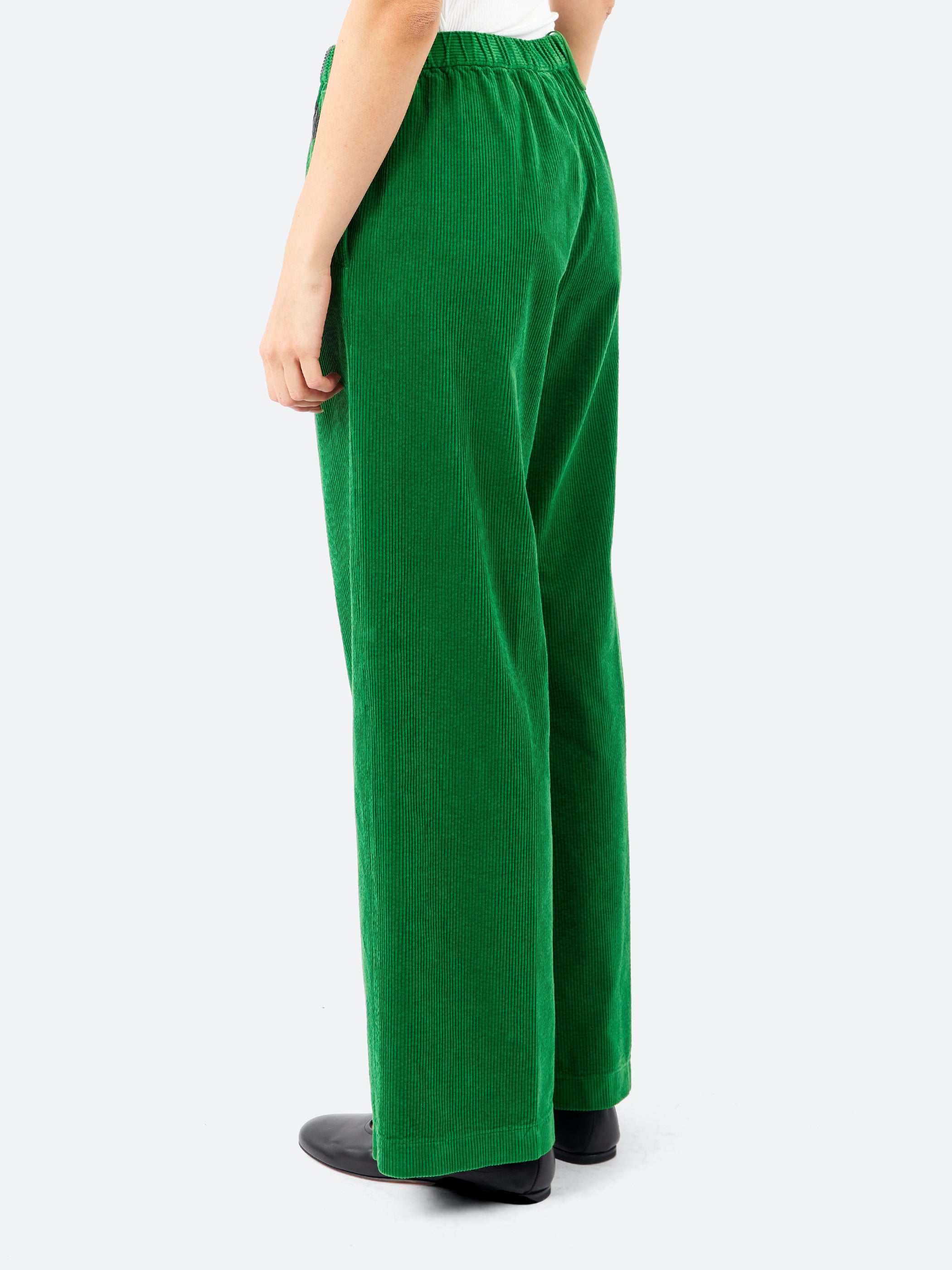 Ribbed Velvet Wide Trousers