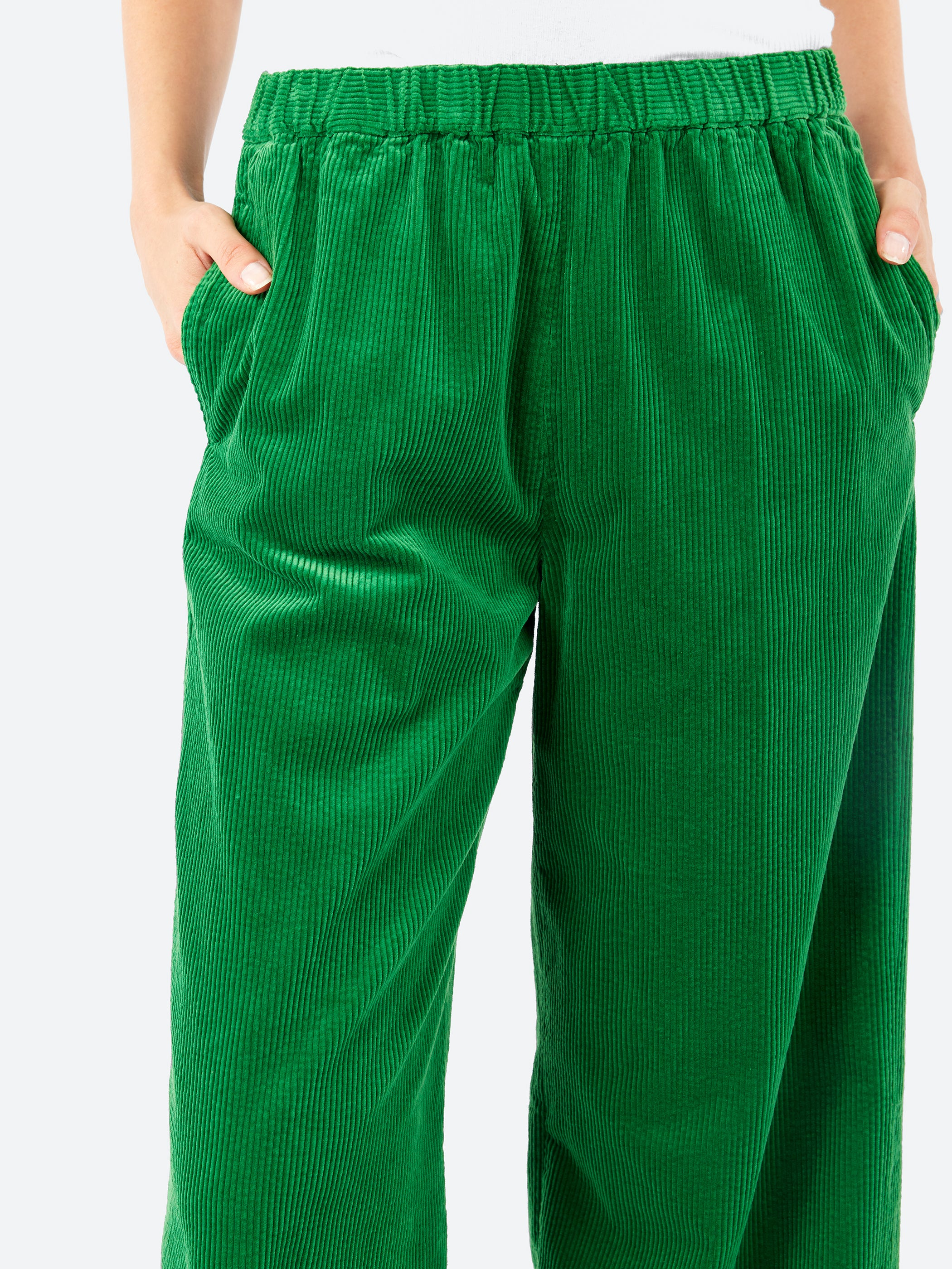 Ribbed Velvet Wide Trousers