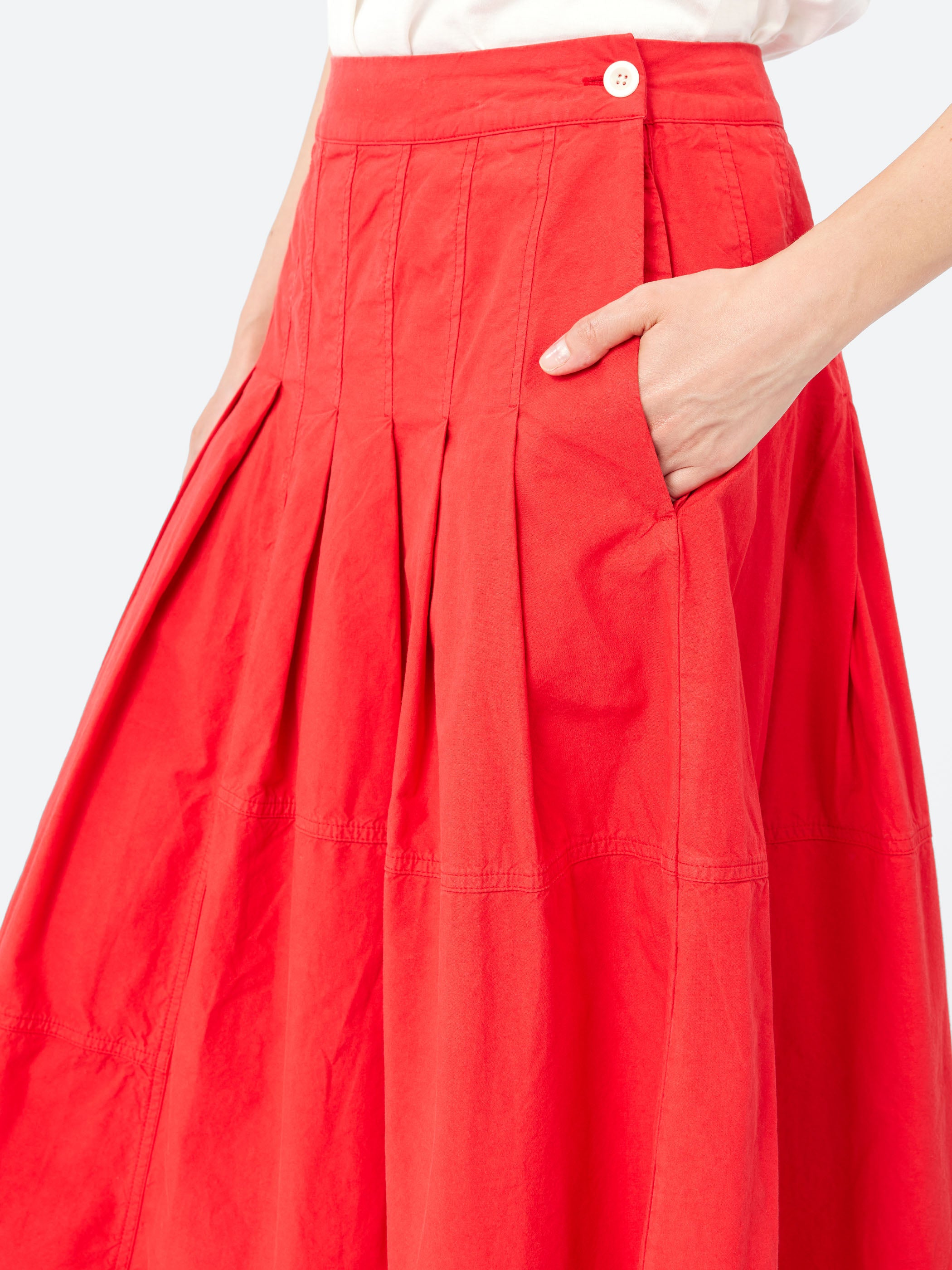 Pleated Panelled Skirt