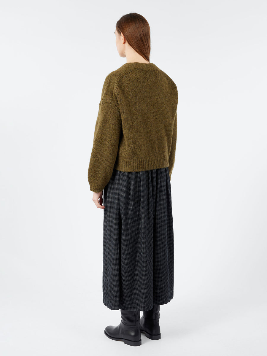 TOAST - Lofty Alpaca Blend Cardigan in Olive Melange – gravitypope
