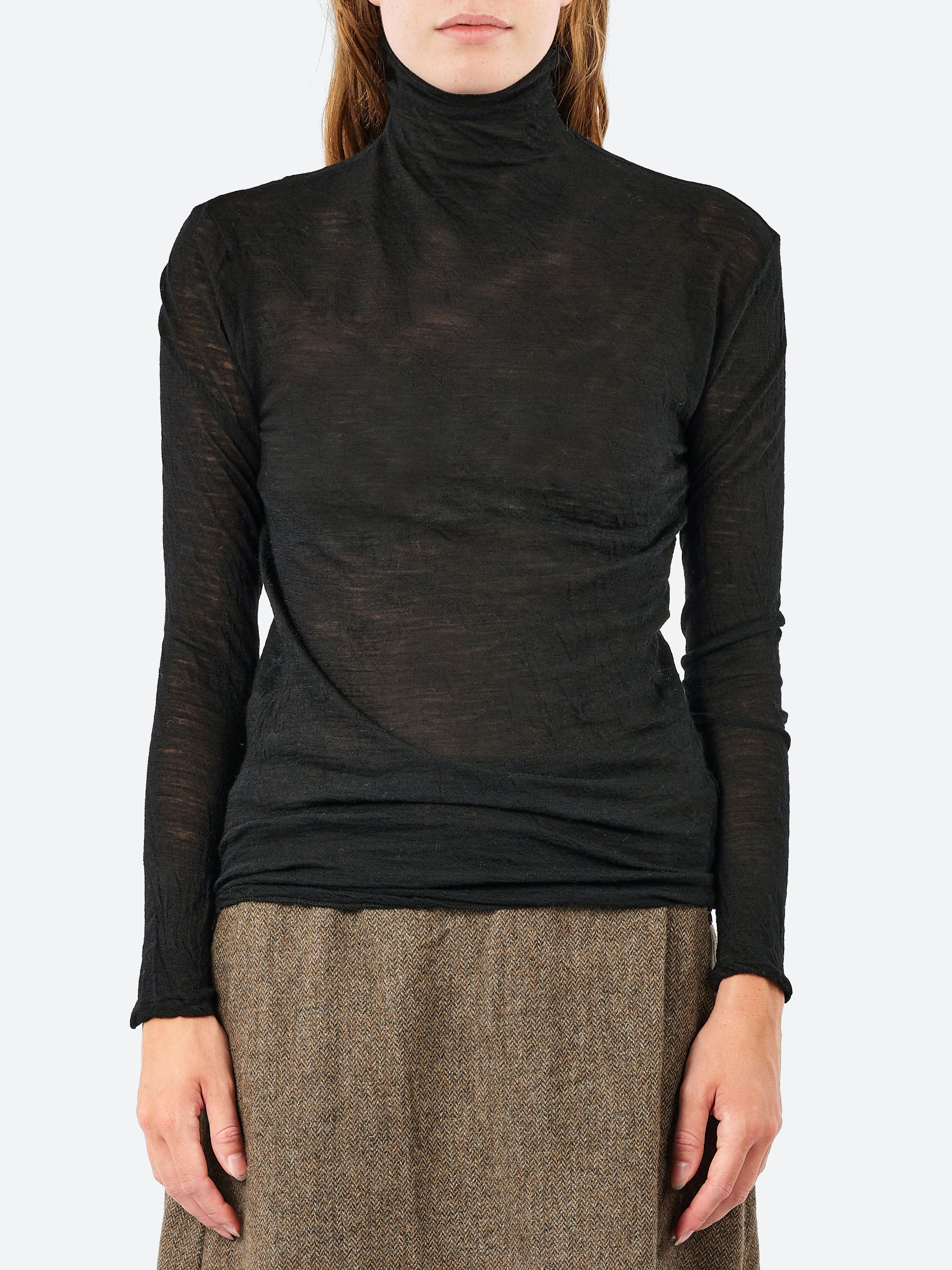 Crinkle Turtleneck