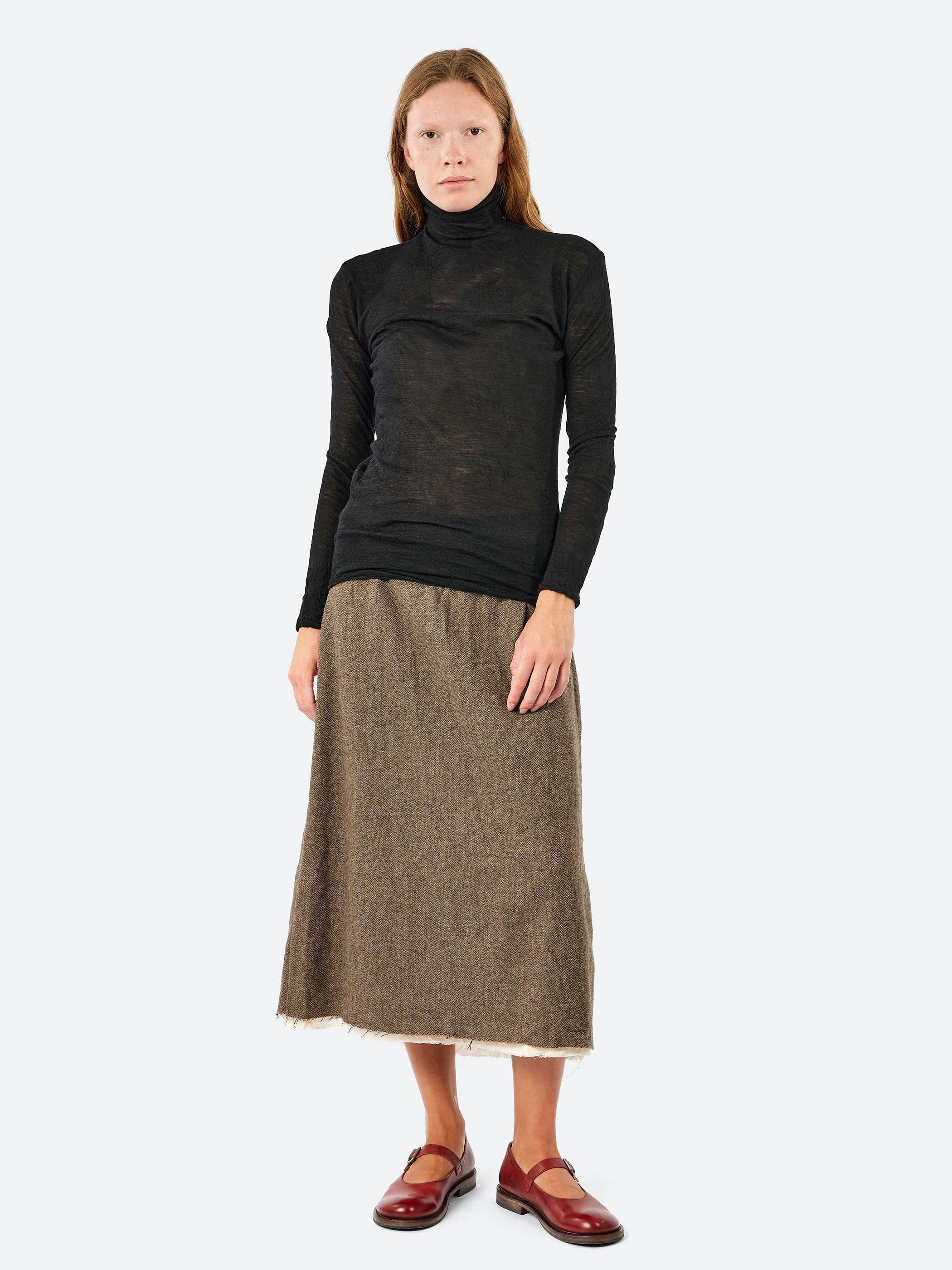 Crinkle Turtleneck