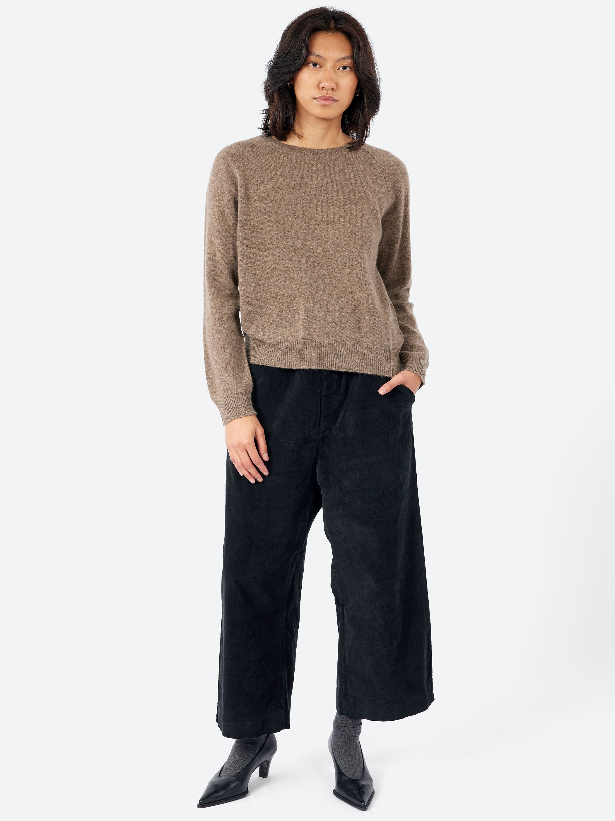 Crop Crew Cashmere Sweater