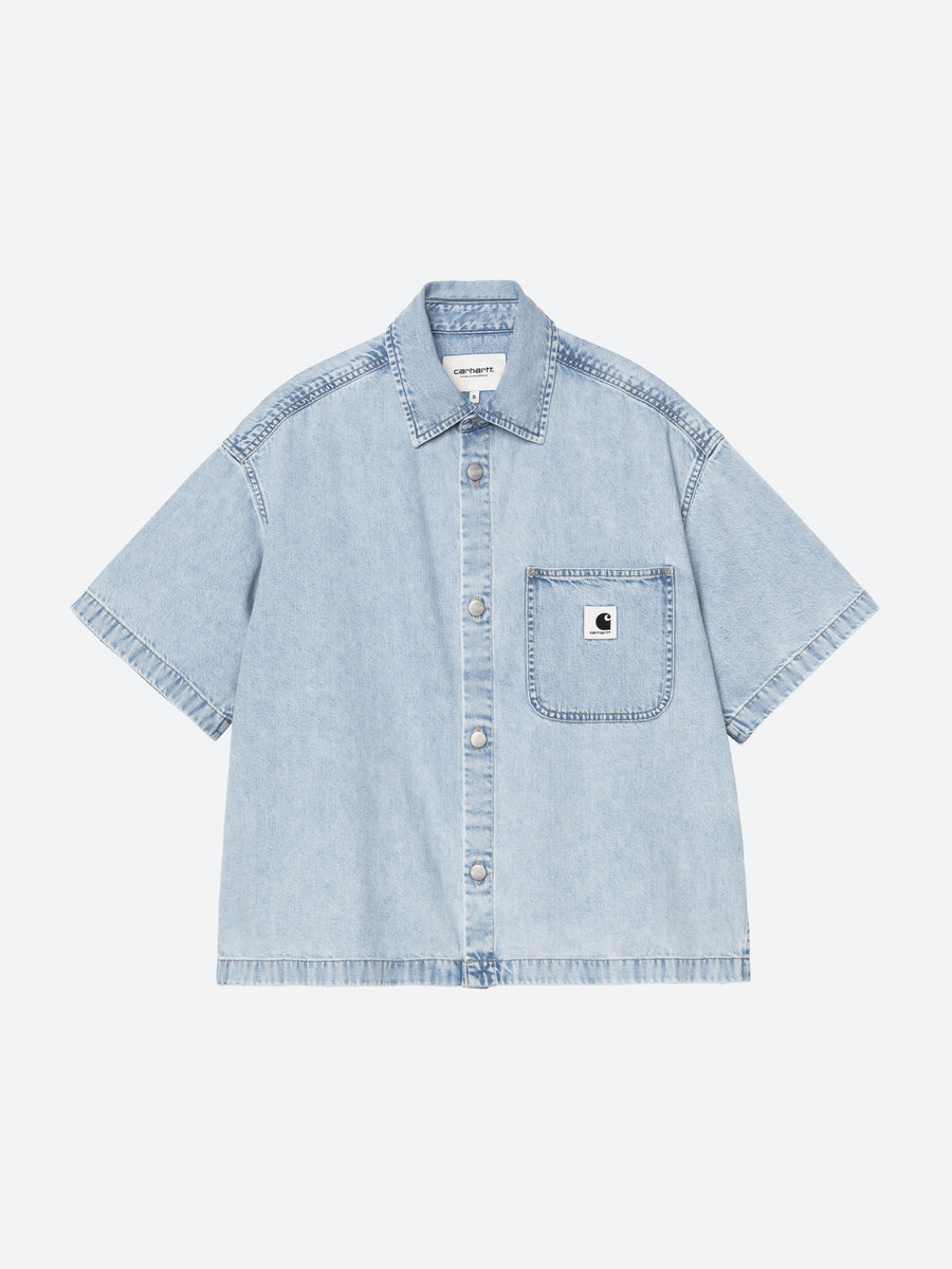 Carhartt WIP - W' S/S Lovilia Shirt in Blue Stone Bleach – gravitypope