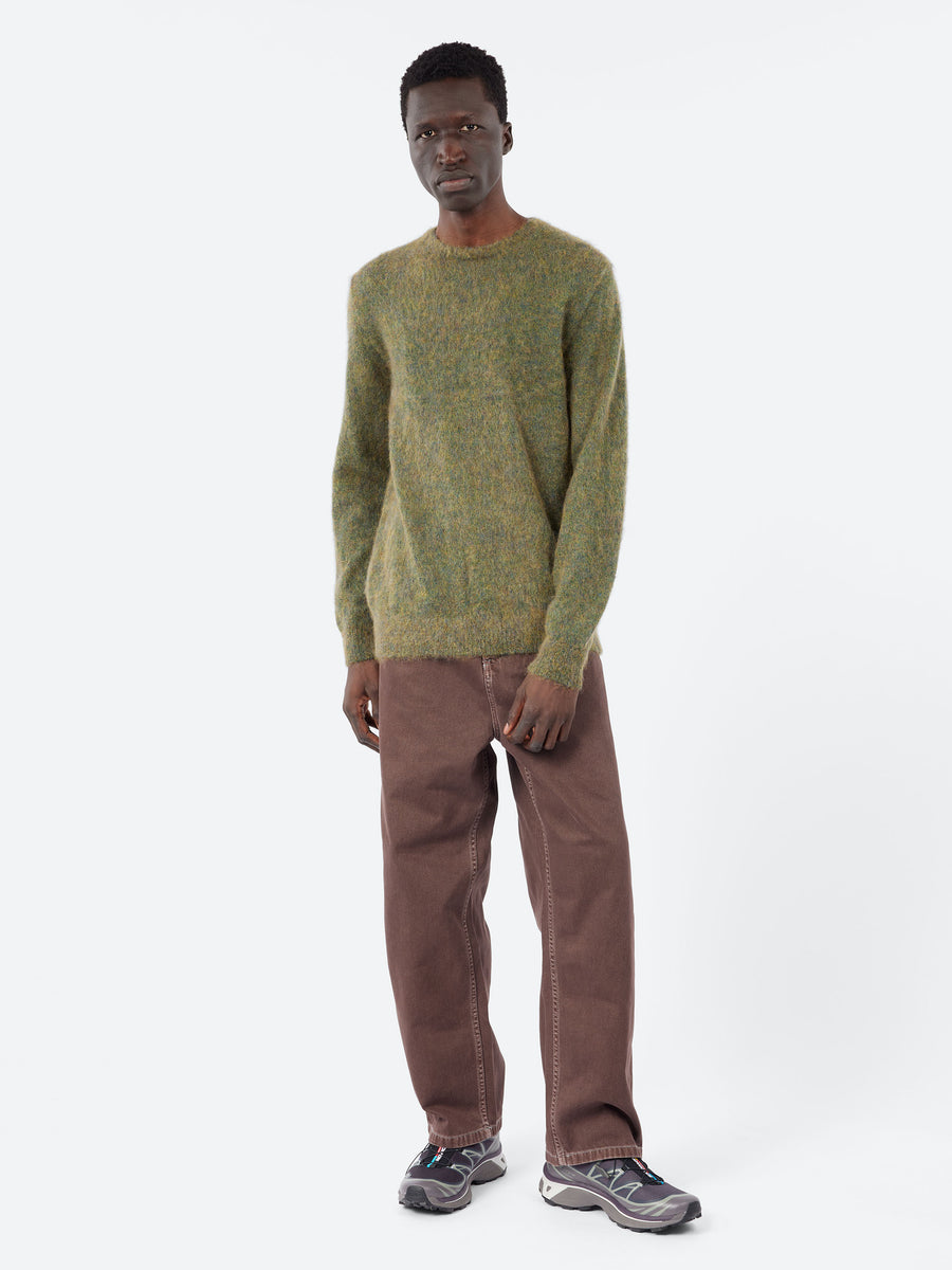 BEAMS PLUS - Stretch Mohair Crew in Green – gravitypope