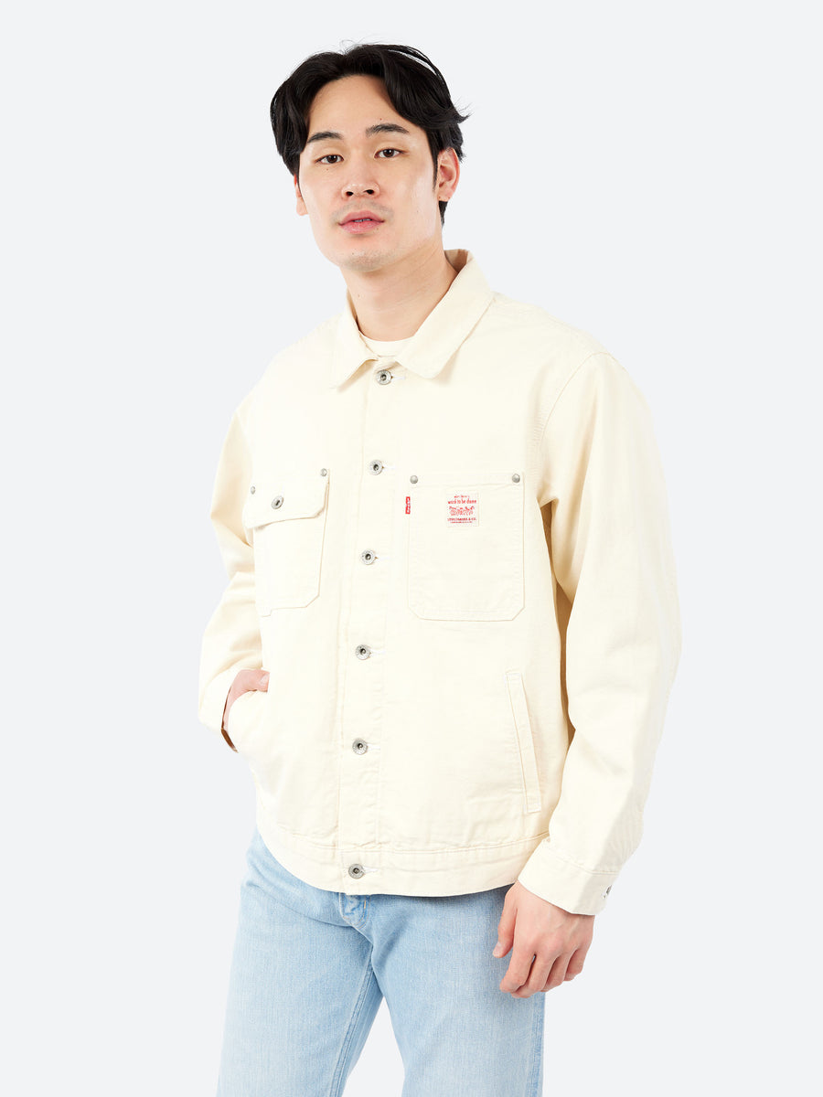 Levi's - Sunrise Trucker in Undyed Ecru Greige – gravitypope