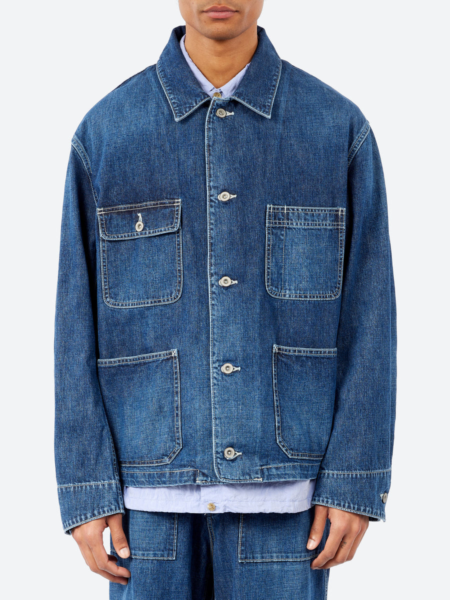 Sage de Cret - 11 oz Denim Short Coverall Jacket in Navy – gravitypope