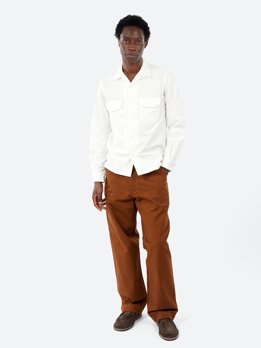 F.O.B. Factory - Open Collar Shirt in White – gravitypope