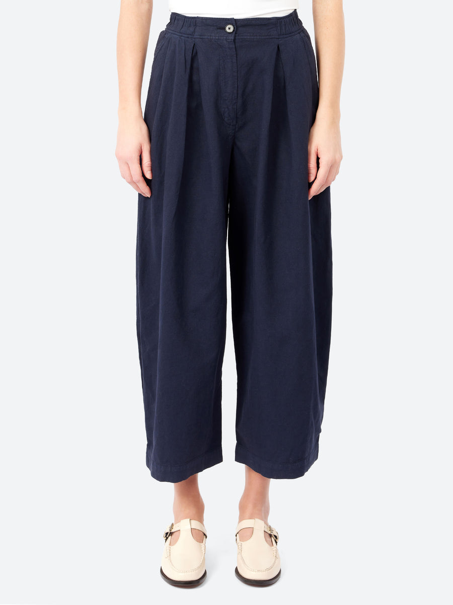 TOAST - Carys Cotton Linen Canvas Wide Leg Trousers in Anthracite