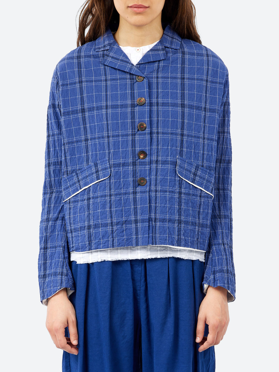 Hannoh Wessel - Juliana Jacket in Blue Check – gravitypope