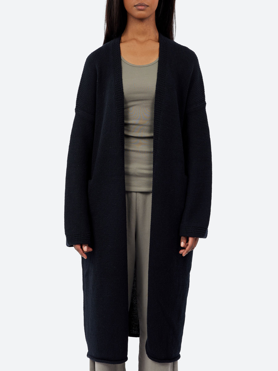 Lauren Manoogian - Long Open Cardigan in Black – gravitypope