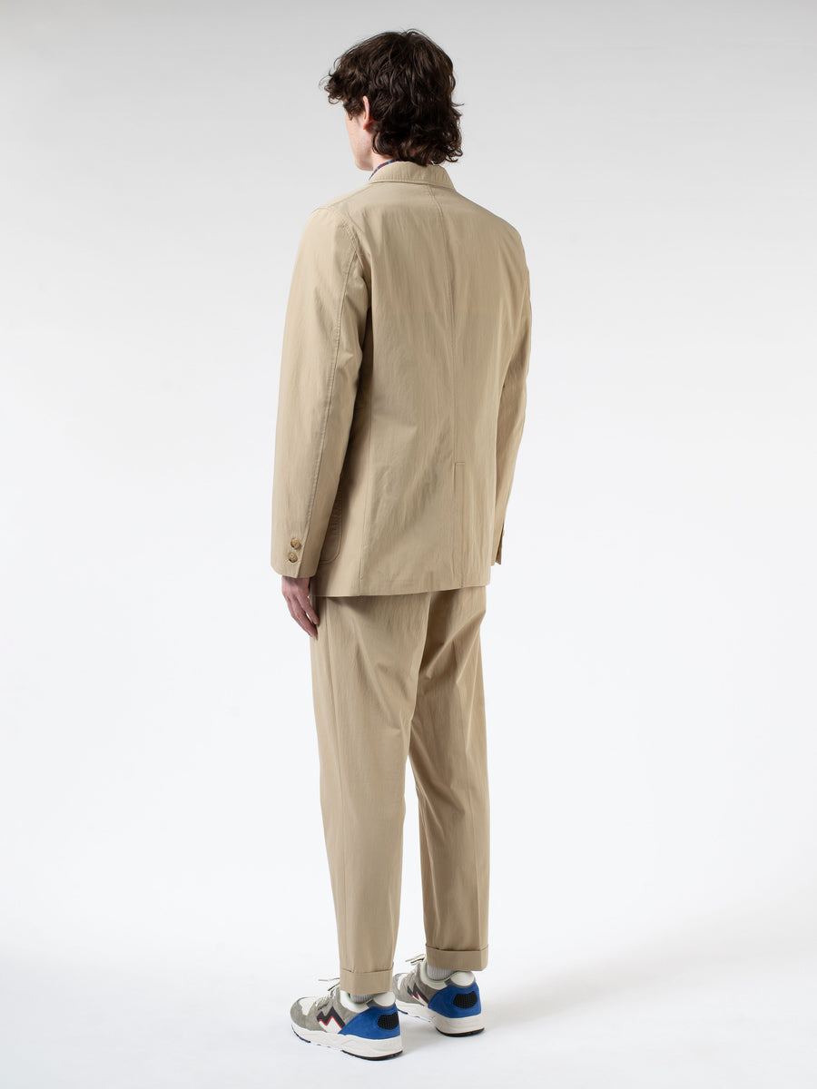 BEAMS PLUS - Comfort Cross Travel 3 Button Jacket in Beige