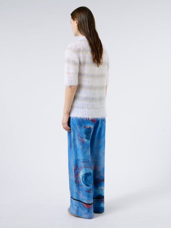 MOHAIR AND WOOL STRIPED TOP