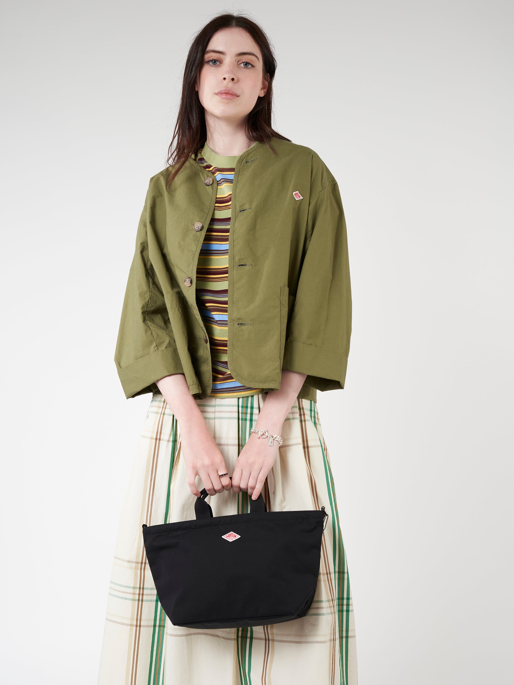 Women's Cotton Weather Collarless Short Jacket