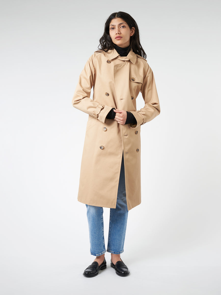 Beige Hooded Apc Trench Greta Trench In Beige – Gravitypope