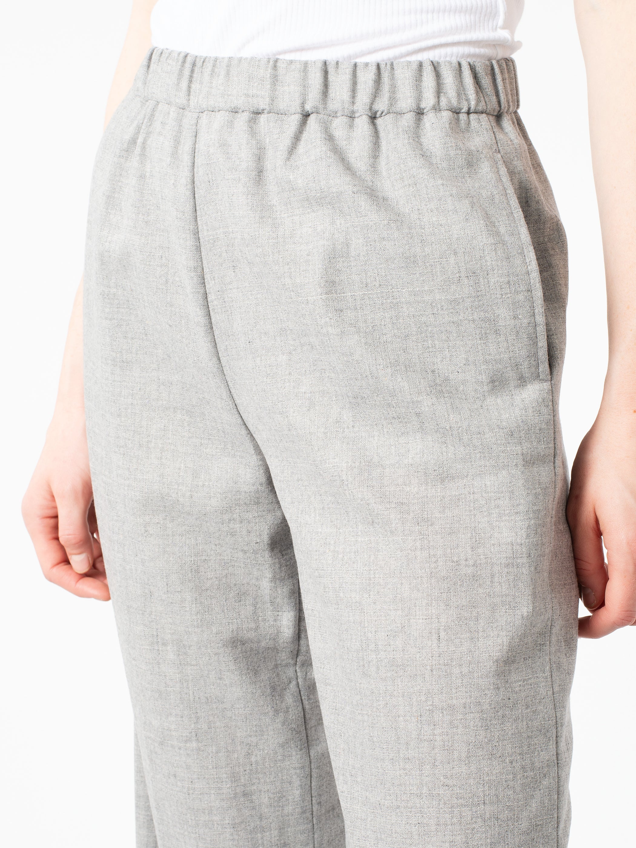 Wool Blend Wide Trousers