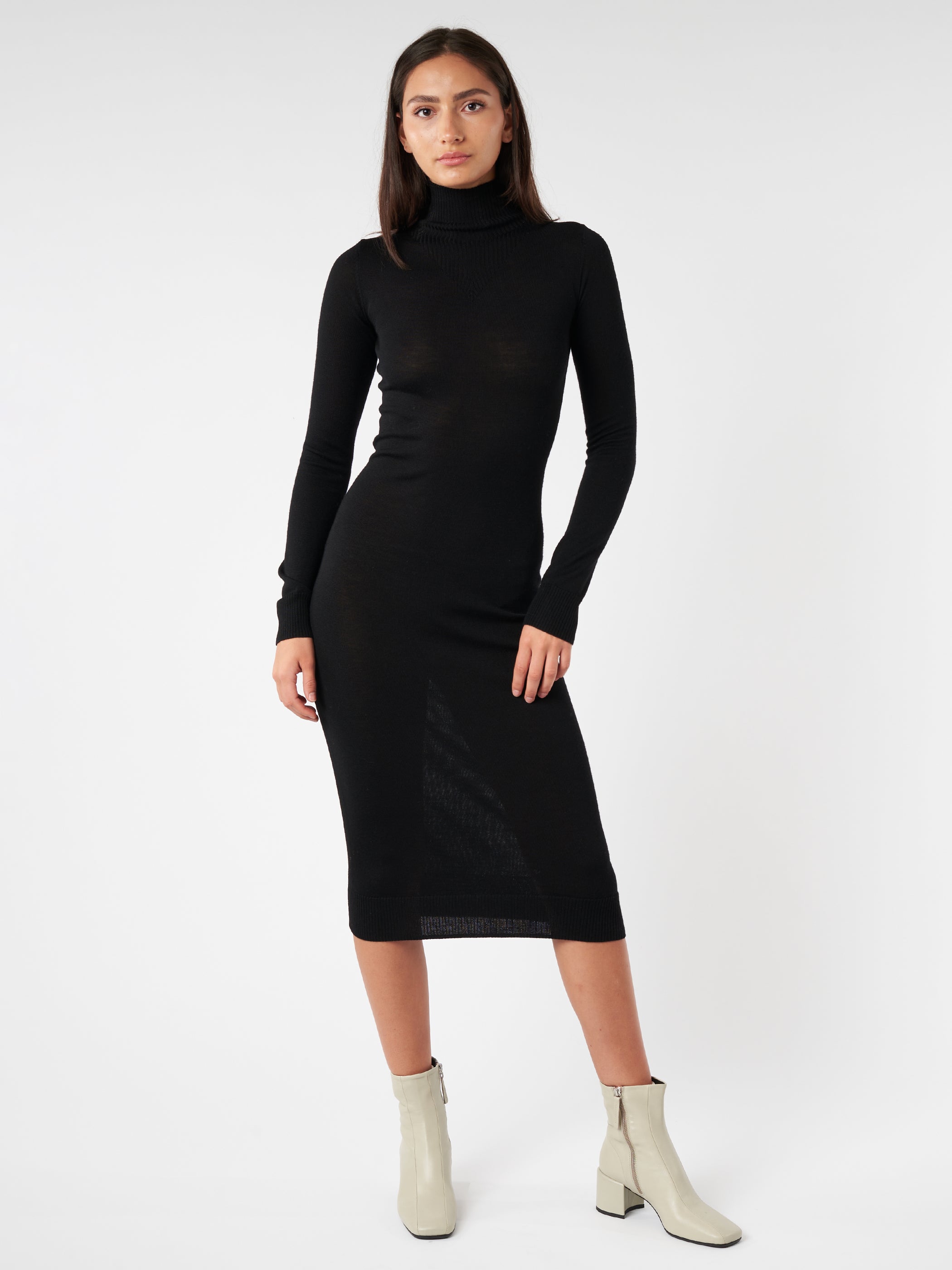 Knit Turtleneck Dress