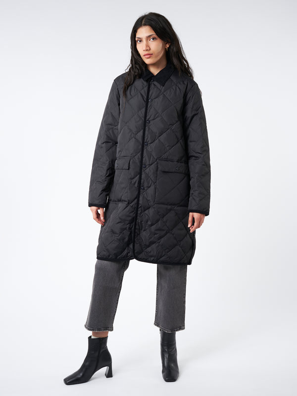 PIPING LONG DOWN COAT