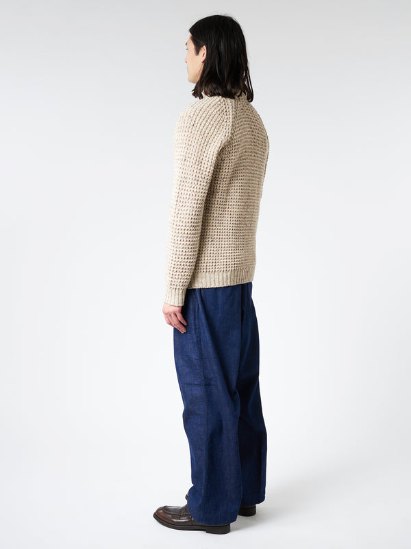 WAFFLE CREW NECK JUMPER