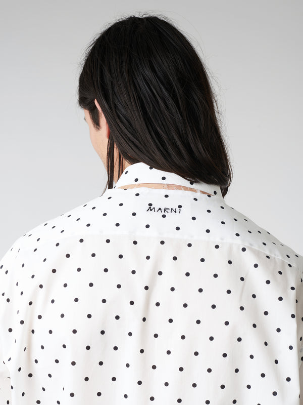 POPLIN LONG-SLEEVED SHIRT WITH POLKA DOTS