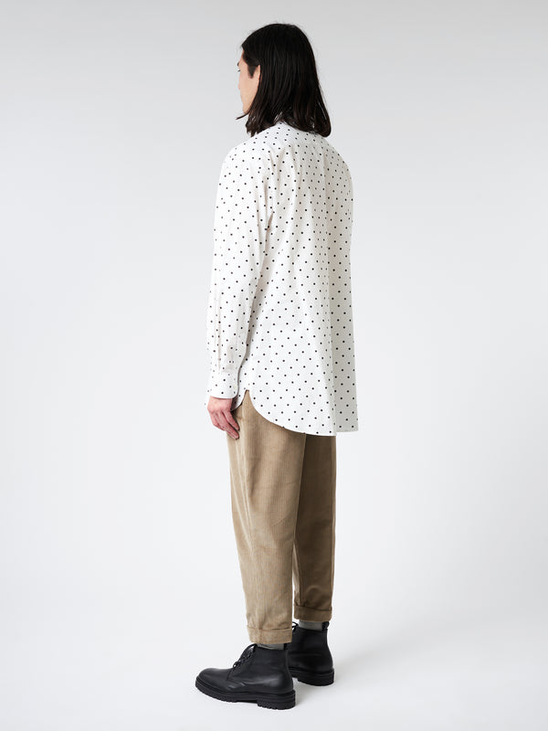 POPLIN LONG-SLEEVED SHIRT WITH POLKA DOTS