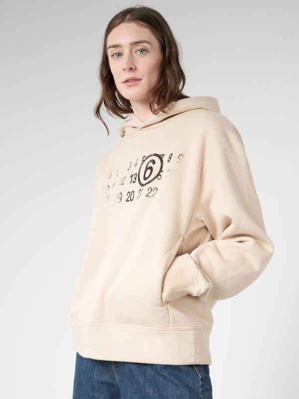 PRINT HOODED SWEATSHIRT