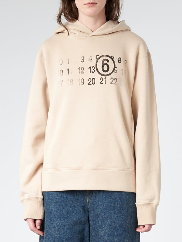 PRINT HOODED SWEATSHIRT