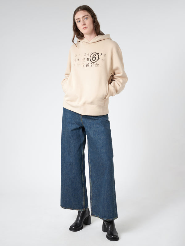 PRINT HOODED SWEATSHIRT