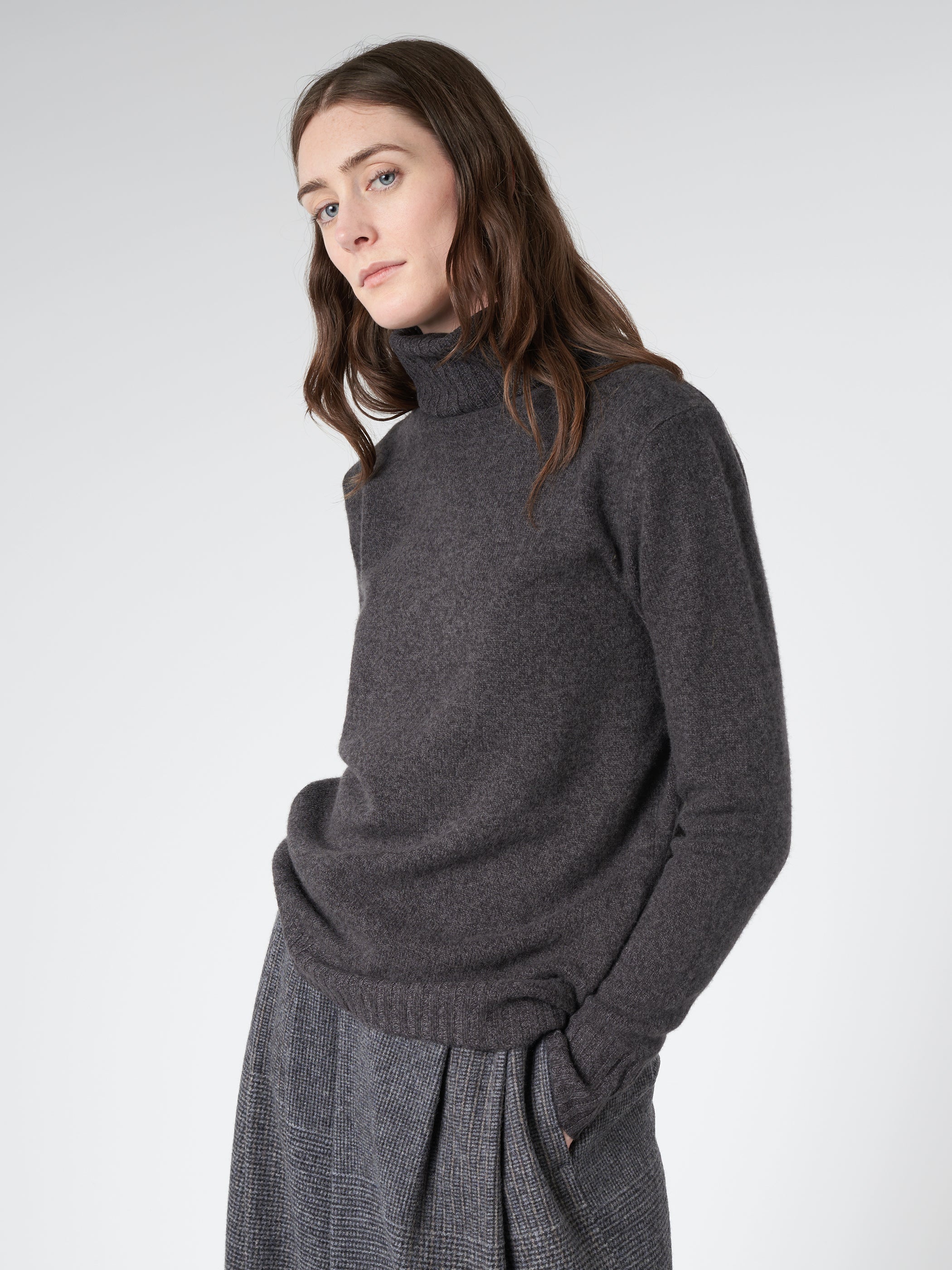 Garment Dyed Merino Wool Turtleneck