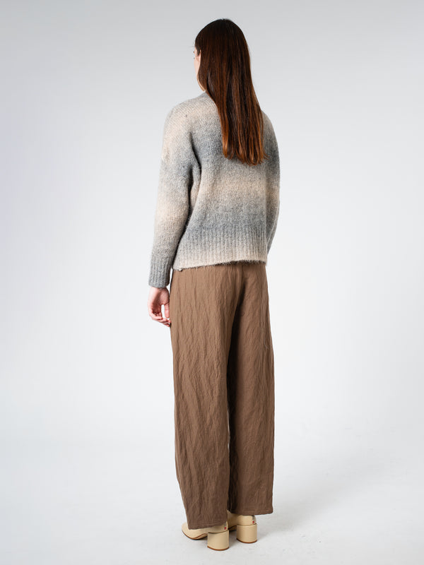 GRADIENT-EFFECT ALPACA CARDIGAN